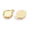 304 Stainless Steel Pendant Cabochon Settings STAS-T067-11G-2