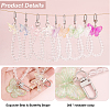 8Pcs 8 Style Acrylic Hanging Beaded Keychain Wrist Bracelet Pendant Decoration HJEW-OC0001-30-4
