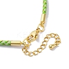 Polyester Cord Braided Bracelet Makings MAK-Z003-01G-31-3