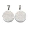 Religion 304 Stainless Steel Flat Round STAS-L123-32-2