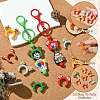 12Pcs 6 Styles Silicone Focal Beads SIL-CJ0002-44-3