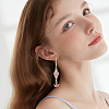 40Pcs 8 Style Rack Plating Eco-friendly Brass Hoop Earring Findings KK-FH0004-08-7