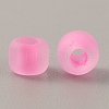 100G Luminous Frosted Glass Beads FGLA-WH0003-01F-2