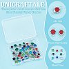 Unicraftale 48Pcs 8 Colors Electroplated Natural Quartz Stainless Steel Faceted Flower Connector Charms STAS-UN0056-91-5