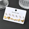 304 Stainless Steel Micro Pave Cubic Zirconia Stud Earrings Kits For Women EJEW-B112-01G-04-1