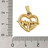 Ion Plating(IP) 304 Stainless Steel Pendants STAS-C103-21B-G-3