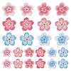 24Pcs 2Bags Flower Embroidery Sew on Cloth Patches PATC-CA0001-38-1