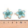 Rack Plating Alloy Enamel Pendants ENAM-N056-365KCG-05-3