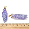 Electroplated Raw Rough Natural Quartz Crystal Big Pendants G-A229-02G-06-3