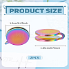 2Pcs Stainless Steel Clip-on Earrings EJEW-LP0007-046RC-2