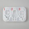 DIY Spaceman Silicone Pendant Molds X-DIY-P006-27-3