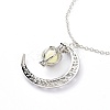 Luminous Alloy Locket Pendant Necklaces NJEW-F284-05B-4