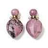 Faceted Natural Rhodonite Pendants G-A225-02G-2