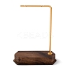 L Shaped Brass Bar & Wood Earring Organizer Display Racks for Earrings ODIS-B002-04-1