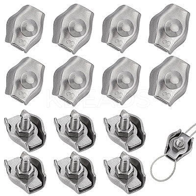 30Pcs 304 Stainless Steel Wire Rope Cable Clip Clamp STAS-GA0002-04-1