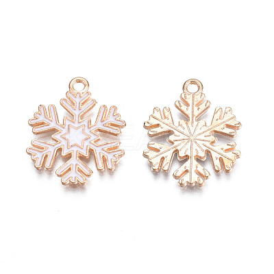 Christmas Style Alloy Enamel Pendants X-ENAM-Q442-68B-1
