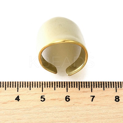 304 Stainless Steel Adjustable Cuff Rings for Women RJEW-B123-01G-01-1