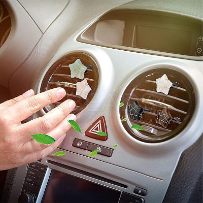 5Pcs Star Gemstone Car Air Vent Clips AJEW-PH00496-01-1