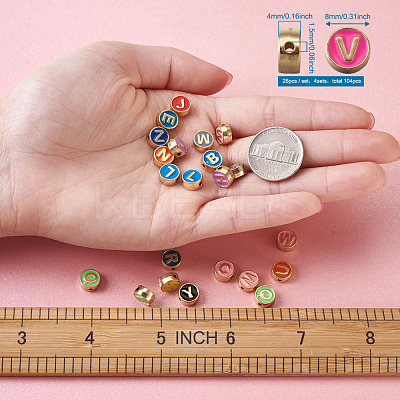 Alloy Enamel Spacer Beads ENAM-FW0001-001-NR-1