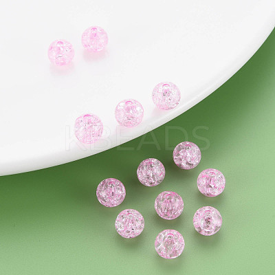Transparent Crackle Acrylic Beads MACR-S373-66-N04-1