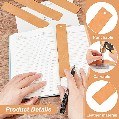 Leather Strip Blank Bookmarks LS-AJEW-WH0248-417B-01-1