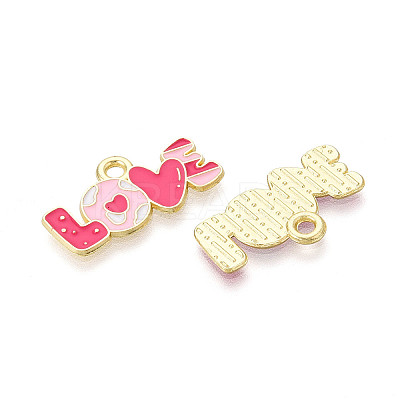 Valentine's Day Alloy Enamel Pendants ENAM-T023-19B-1