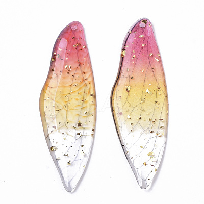 Transparent Epoxy Resin Big Pendants RESI-T046-01-1