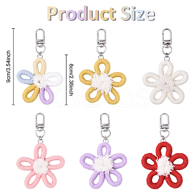 Polyester Pendant Decorations HJEW-YW00127-01-1