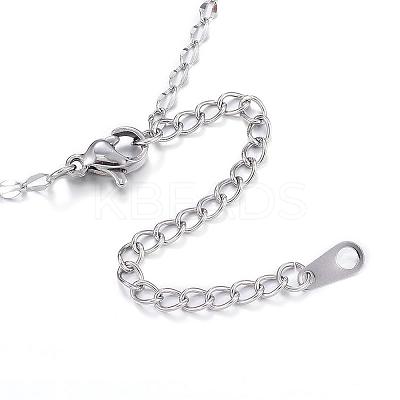 Tarnish Resistant 304 Stainless Steel Necklaces NJEW-E080-09P-1