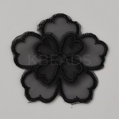 Organza Embroidery Sew on Appliques PATC-WH0008-61C-1