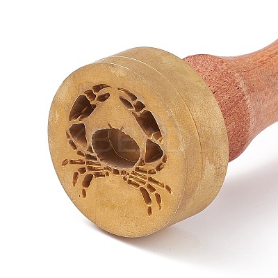 (Defective Closeout Sale: Rusty Stamp) 1Pc Brass Stamp Head DIY-XCP0002-18-1