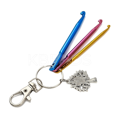 Aluminum Crochet Hooks & Alloy Pendant Decorations KEYC-JKC01417-03-1