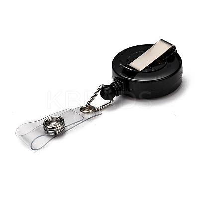 Flat Round ABS Plastic Badge Reel AJEW-I053-37K-1