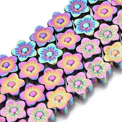 Electroplate Non-magnetic Synthetic Hematite Beads Strands G-T061-98D-1