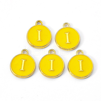 Golden Plated Alloy Enamel Charms ENAM-S118-09I-1