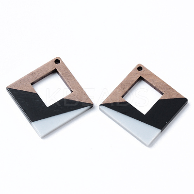 Resin & Walnut Wood Pendants RESI-N025-006A-B03-1
