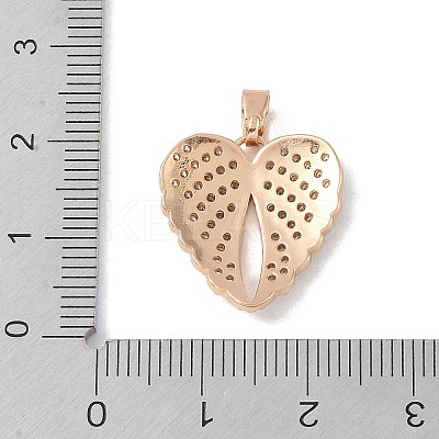 Brass Micro Pave Cubic Zirconia Pendants KK-P273-10A-KCG-1