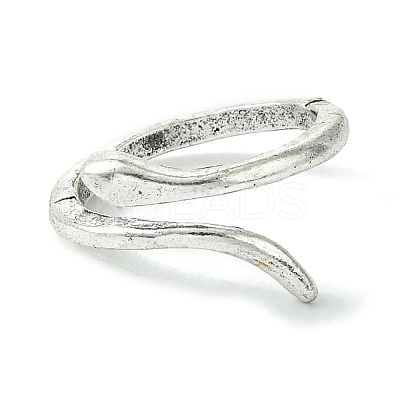 Snake Alloy Open Cuff Rings RJEW-K275-70AS-1