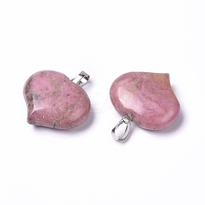 Natural Rhodonite Pendants G-G956-D12-1