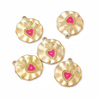 PVD Vacuum Plating 201 Stainless Steel Enamel Pendants STAS-J401-VC1023-1