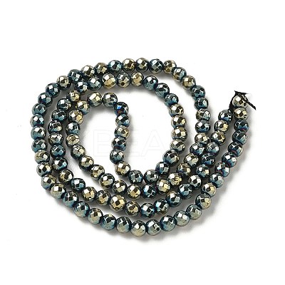 Electroplate Non-magnetic Synthetic Hematite Beads Strands G-L487-C-21-1