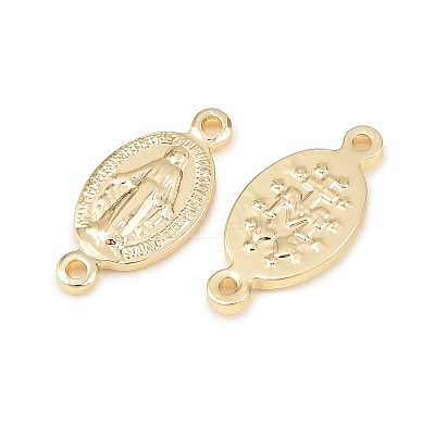 Brass Oval with Virgin Connector Charm KK-Z146-31G-1