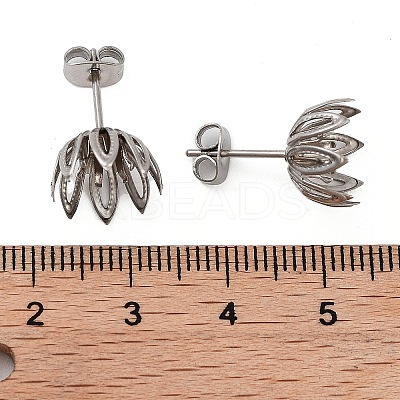 Stainless Steel Stud Earring Findings STAS-XCP0001-81-1