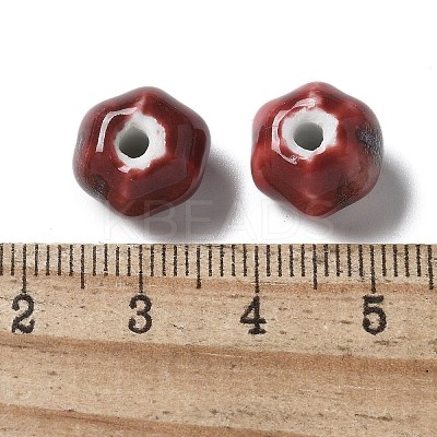 Vintage Porcelain Pumpkin Beads PORC-L080-H18-1