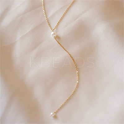 201 Stainless Steel Cable Chains Lariat Necklace LS-PE9205-1-1