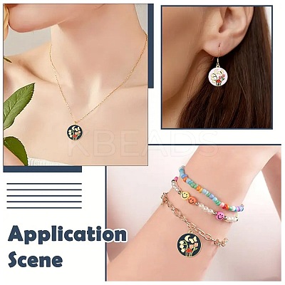 20Pcs 2 Colors Alloy Enamel Pendants ENAM-FS0004-14-1