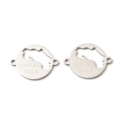 201 201 Stainless Steel Connector Charms STAS-D380-03P-1