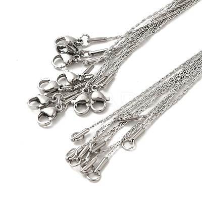 Tarnish Resistant Trendy Unisex 304 Stainless Steel Boston Link Chain Necklaces LS-NJEW-L043-51P-1