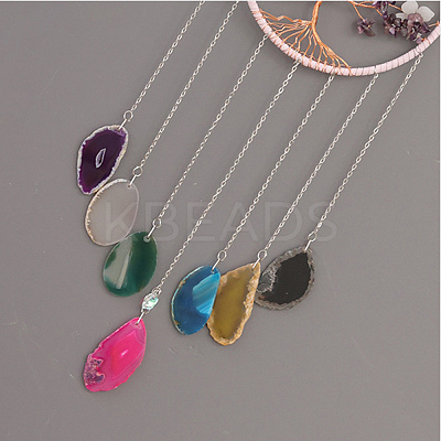 Brass Wire Wrapped Natural Amethyst Chips Tree of Life Pendant Decorations HJEW-D302-01-1