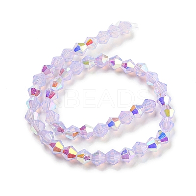 Baking Paint Transparent Glass Beads Strands GLAA-F029-TM6mm-1